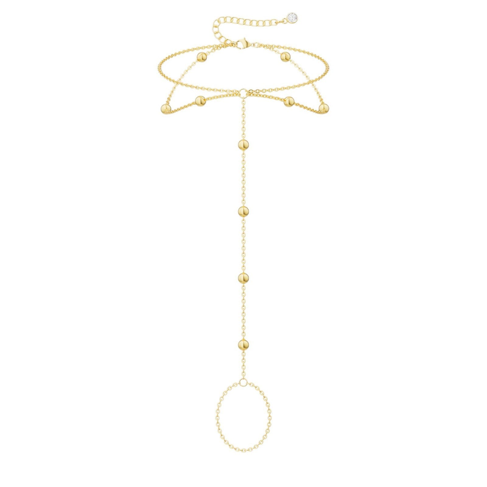 Damen Gliederkette mit funkelnden Zirkonia-Details Shop Nory