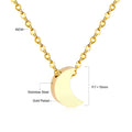 Damen Halskette mit halbmondförmigem Anhänger aus Edelstahl und goldplattierter Oberfläche Shop Nory