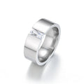 Herren Ring mit modernem, minimalistischen Design und funkelndem Stein Shop Nory