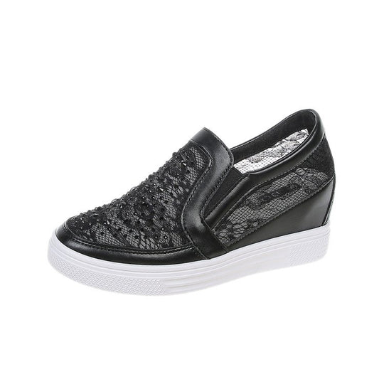 Damen Slip-On Keil-Sneaker mit funkelnden Ziersteinen und elastischen Seiteneinsätzen Shop Nory