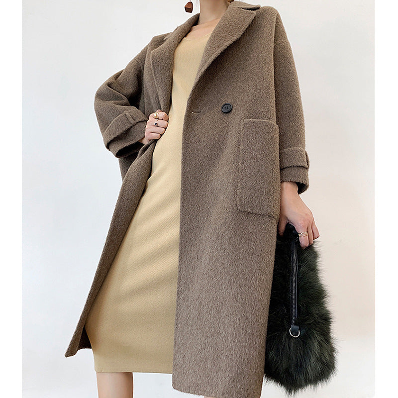 Damen Eleganter und bequemer Wollmantel Shop Nory