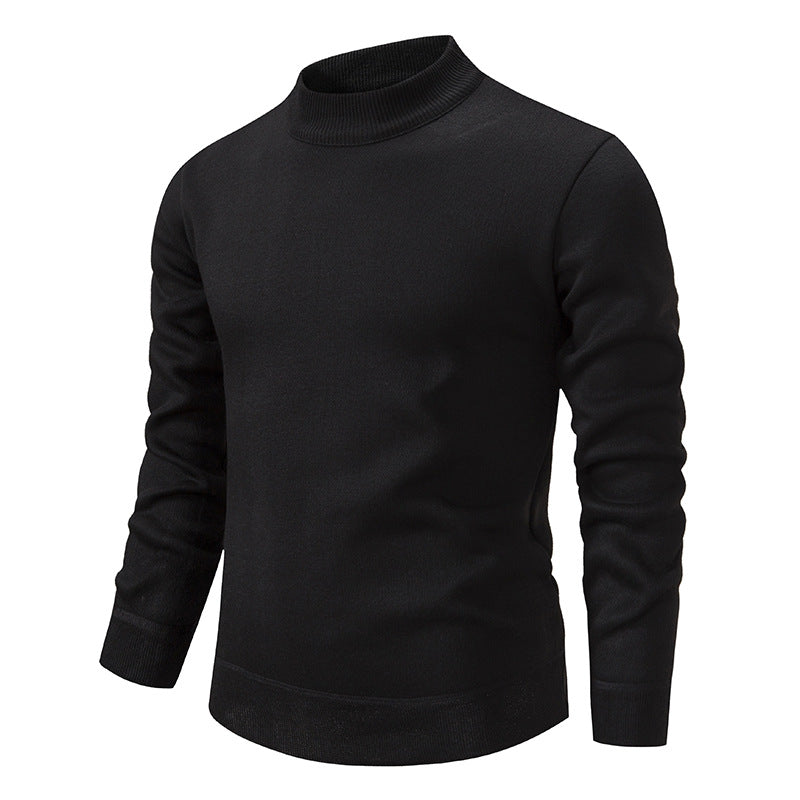 Herren Hochwertiger Strickpullover mit modernem Stehkragen