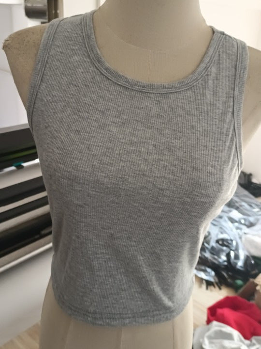 Damen Einfaches und bequemes Tanktop aus hochwertiger Baumwolle