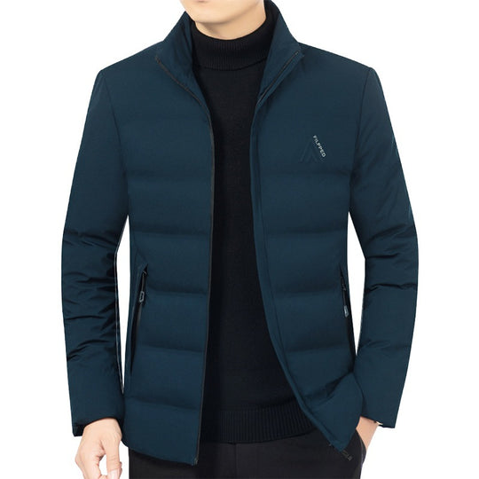 Herren Wattierte Stehkragenjacke mit wasserabweisender Oberfläche und Reißverschlusstaschen Shop Nory