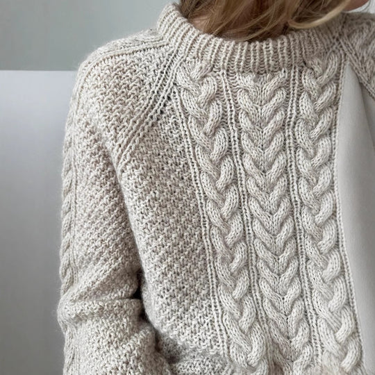 Damen Übergroßer Strickpullover mit Zopfmuster