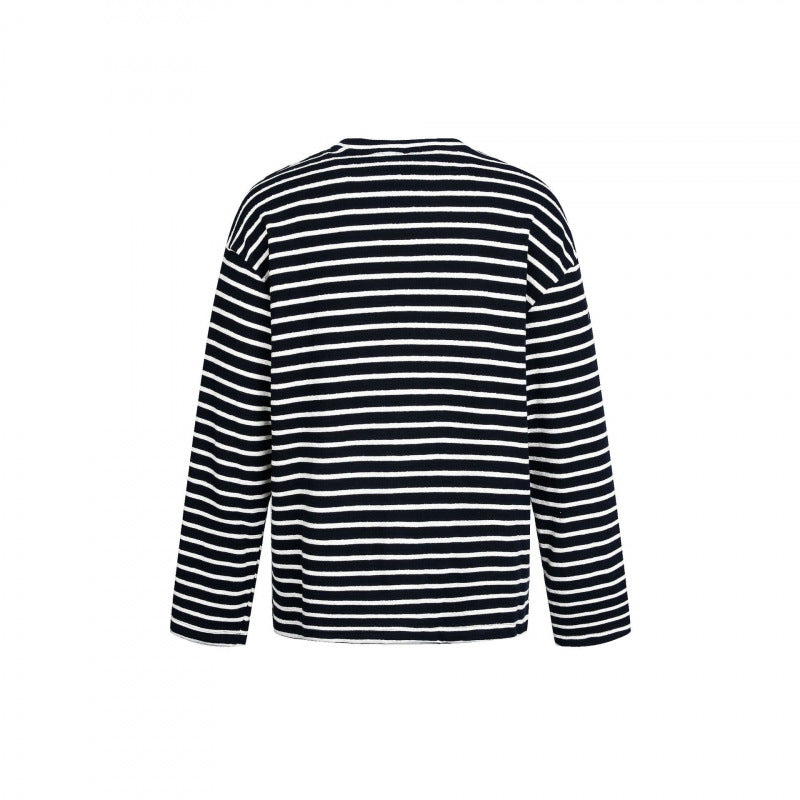 Unisex Maritimes Ringel-Strickshirt mit weitem Schnitt und Rundhals Shop Nory