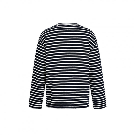 Unisex Maritimes Ringel-Strickshirt mit weitem Schnitt und Rundhals Shop Nory