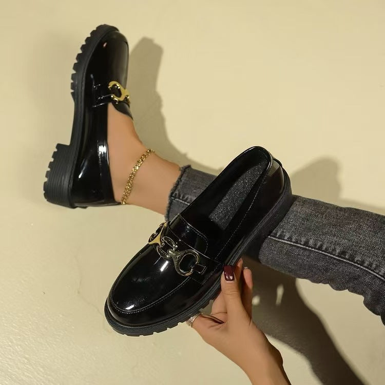 Damen Modische Loafers mit dekorativem Schleifchen