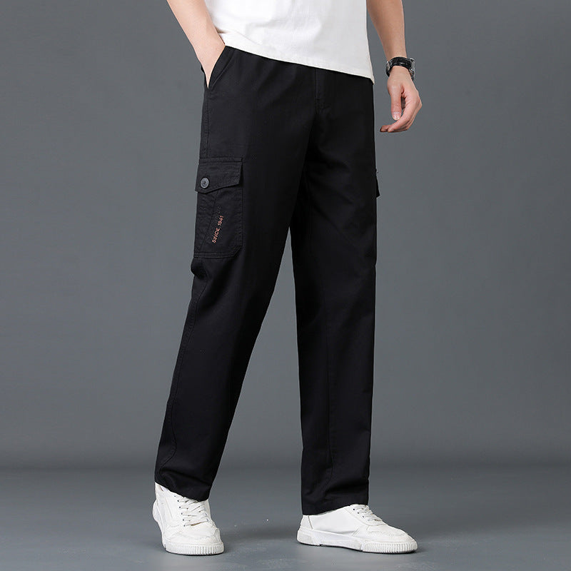 Herren Leichte Baumwoll‑Utility‑Cargohose mit elastischem Bund und geradem Bein Shop Nory