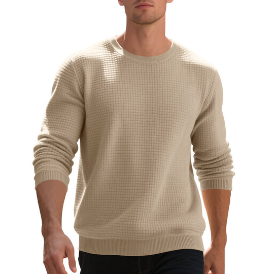 Herren nan Feinstrukturierter Strickpullover mit Waffelstruktur und Rundhalsausschnitt Shop Nory
