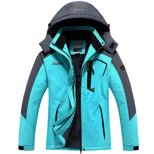 Herren technische Outdoor-Thermojacke mit abnehmbarer Kapuze, winddichter Außenschale und wärmender Fleece-Innenlage Shop Nory