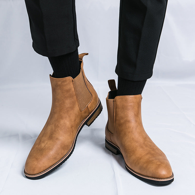 Damen Elegante Chelsea-Boots aus hochwertigem Kunstleder mit flexiblem Gummizug