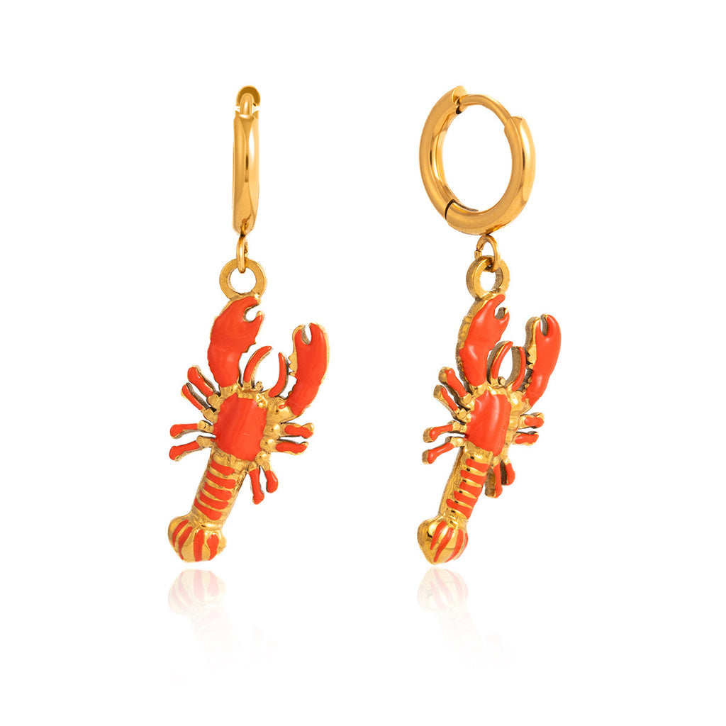 Damen Ohrhänger mit funkelndem Fischschwanz-Design aus hypoallergenem Edelstahl Shop Nory