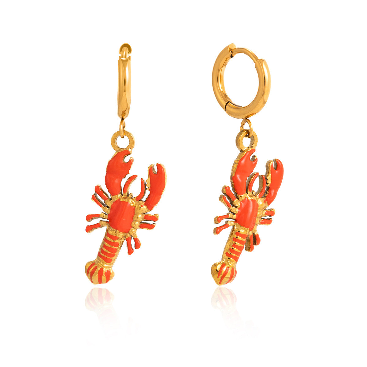 Damen Ohrhänger mit funkelndem Fischschwanz-Design aus hypoallergenem Edelstahl Shop Nory
