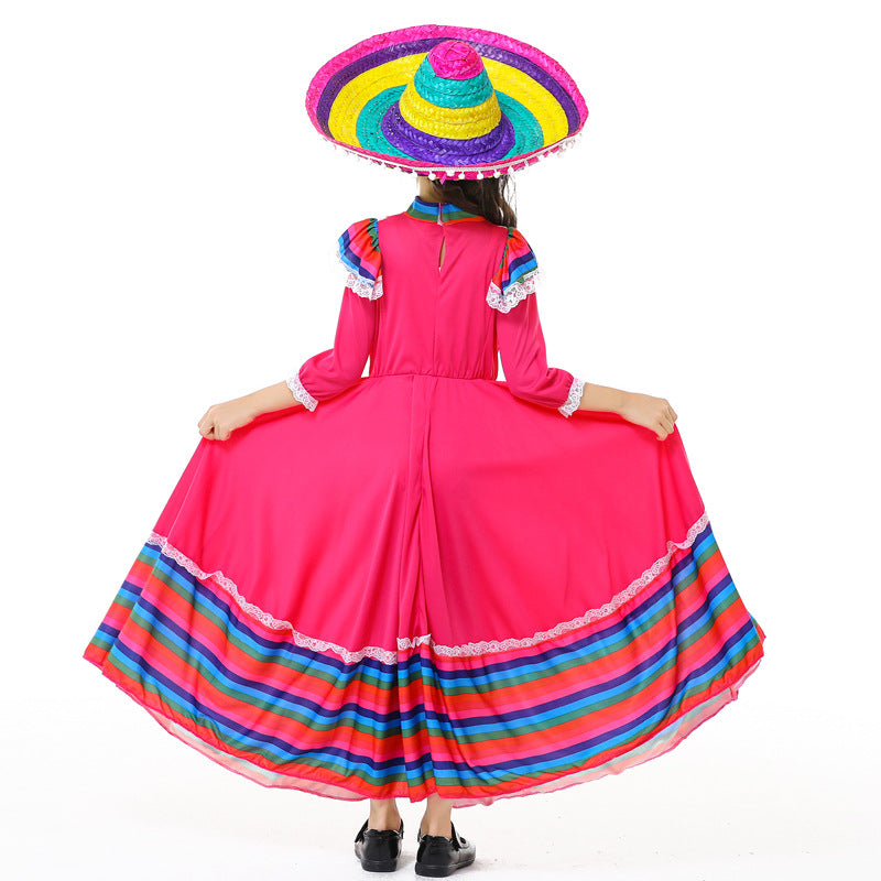 Mädchen Tracht Kleid mit buntem Saum Shop Nory