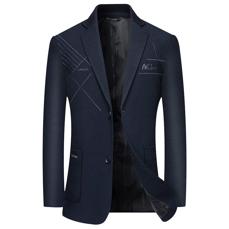 Herren elegantes halbgefüttertes Struktur-Sakko mit gesteppter Thermo-Innenfütterung und aufgesetzten Taschen Shop Nory