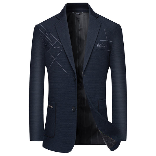 Herren elegantes halbgefüttertes Struktur-Sakko mit gesteppter Thermo-Innenfütterung und aufgesetzten Taschen Shop Nory