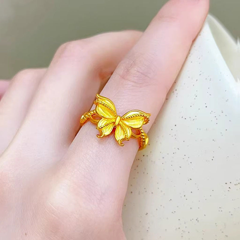 Damenring mit filigranem Schmetterlingsdesign Shop Nory