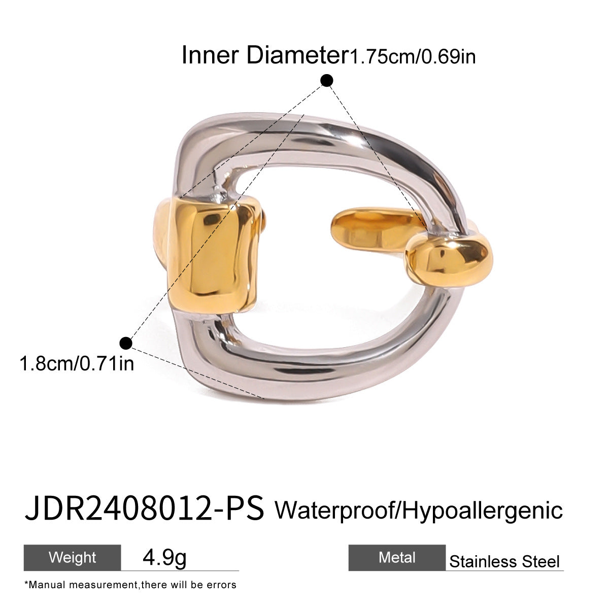 Damen Offenes Armband mit elegantem, hypoallergenem Design aus hochwertigem Edelstahl Shop Nory