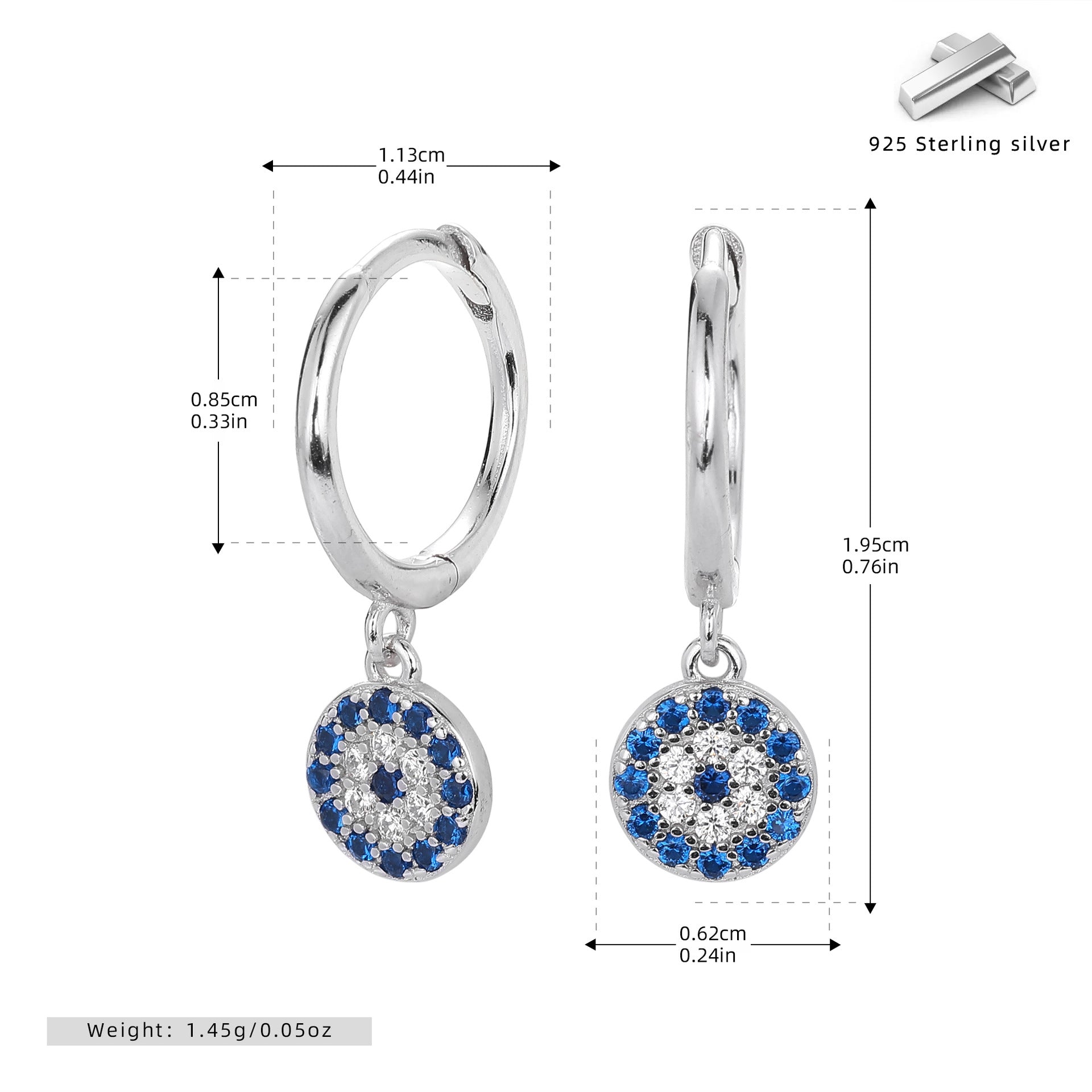 Damen Creolen mit luxuriösem Zirkonbesatz und funkelnden Akzenten Shop Nory