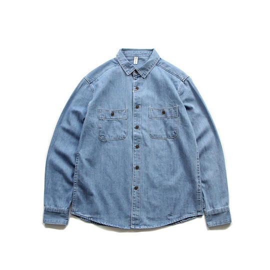 Herren Denim-Worker-Hemdjacke mit Brusttaschen und lockerer Passform Shop Nory