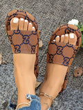 Damen Modische Flip-Flop Pantoletten mit Komfort-Ausschnitt