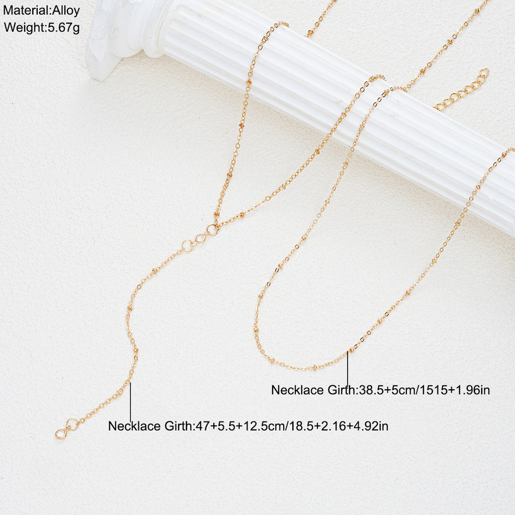 Damen mehrlagige Halskette mit eleganten Perlenakzenten Shop Nory