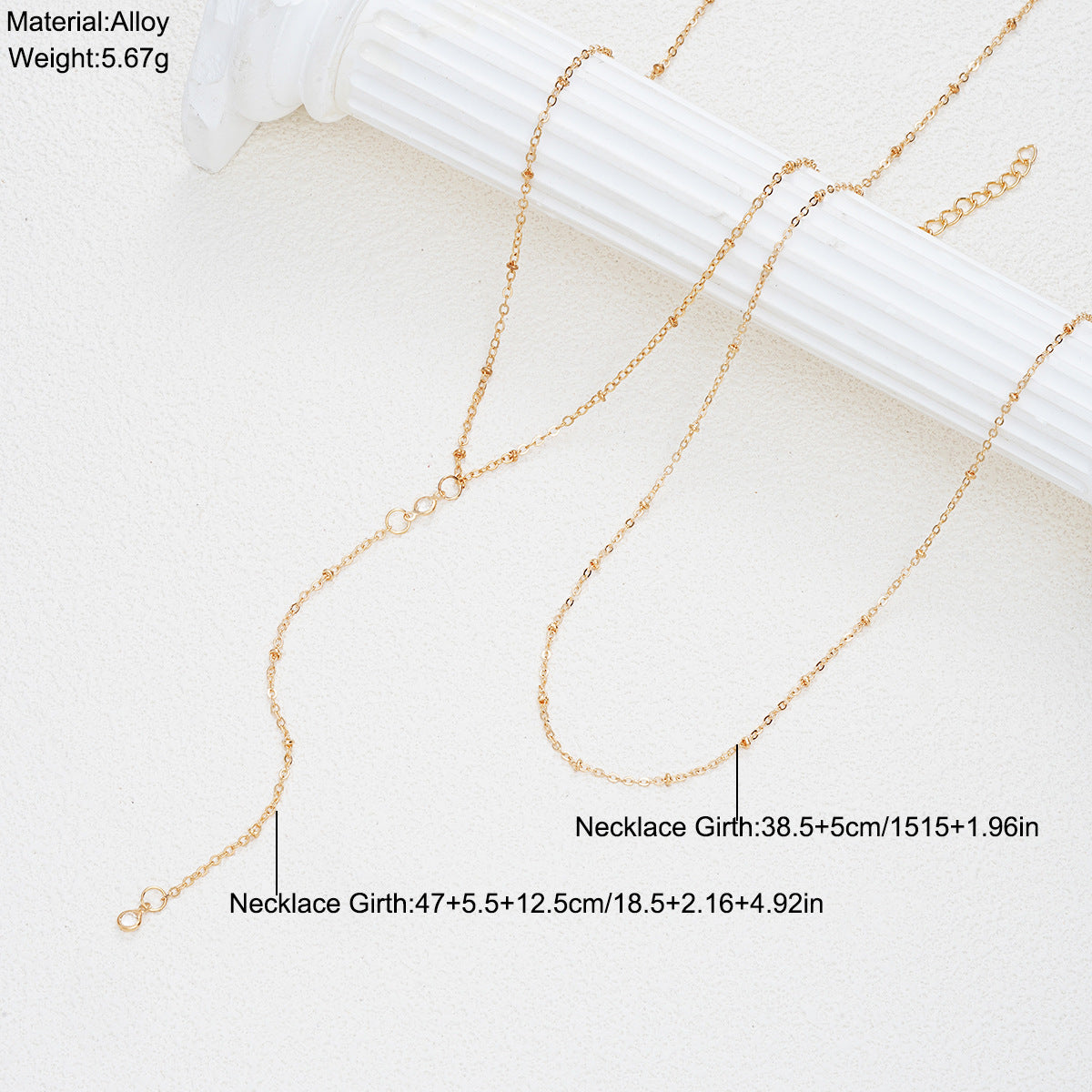 Damen mehrlagige Halskette mit eleganten Perlenakzenten Shop Nory