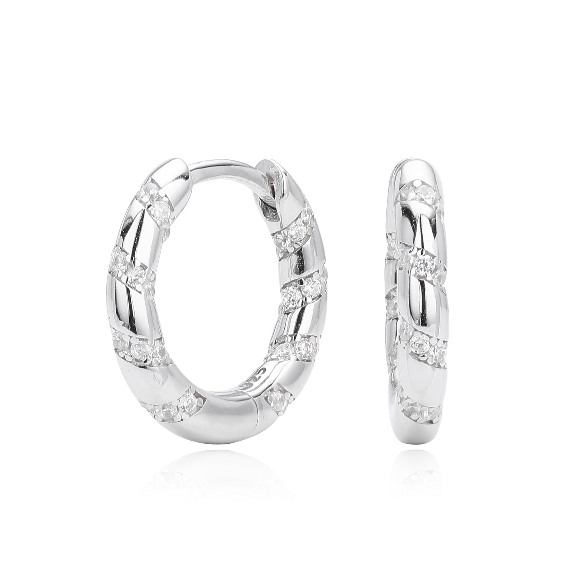 Damen Creolen mit bunten Zirkon-Akzenten und elegantem Design Shop Nory