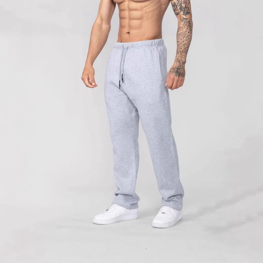 Herren nan Straight‑Leg Sweatpants aus French‑Terry mit elastischem Komfortbund und Kordelzug Shop Nory