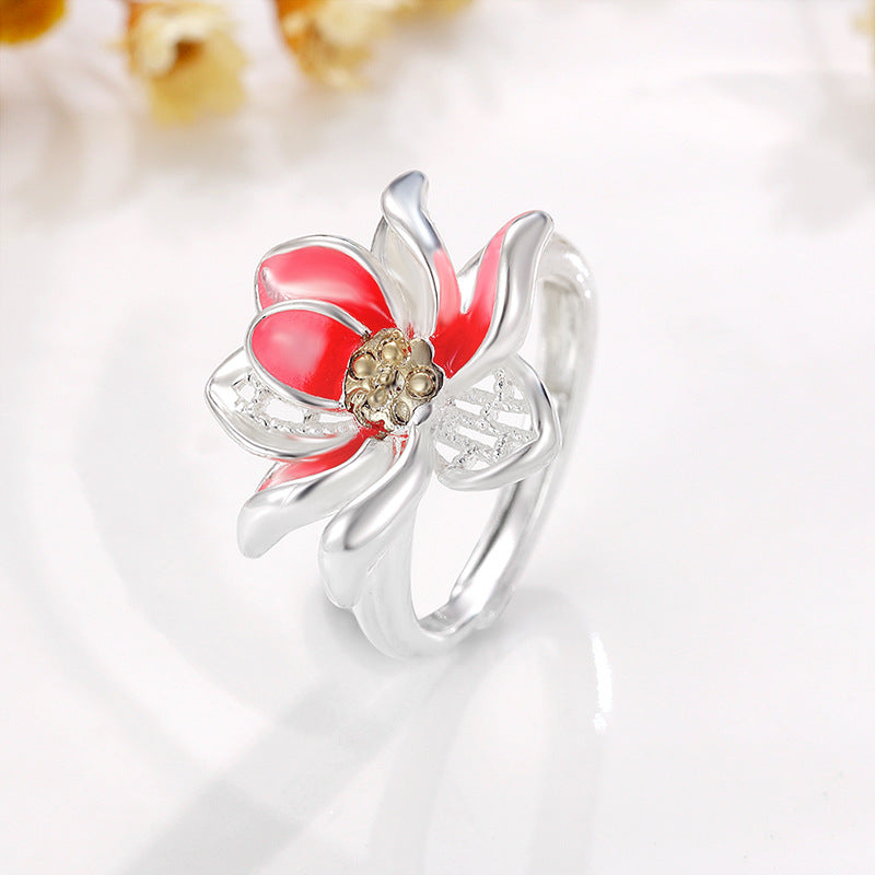 Damenring mit kunstvollem Blumendesign und funkelndem Detail Shop Nory