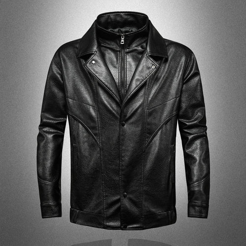 Herren Elegante und Hochwertige Kunstlederjacke Shop Nory