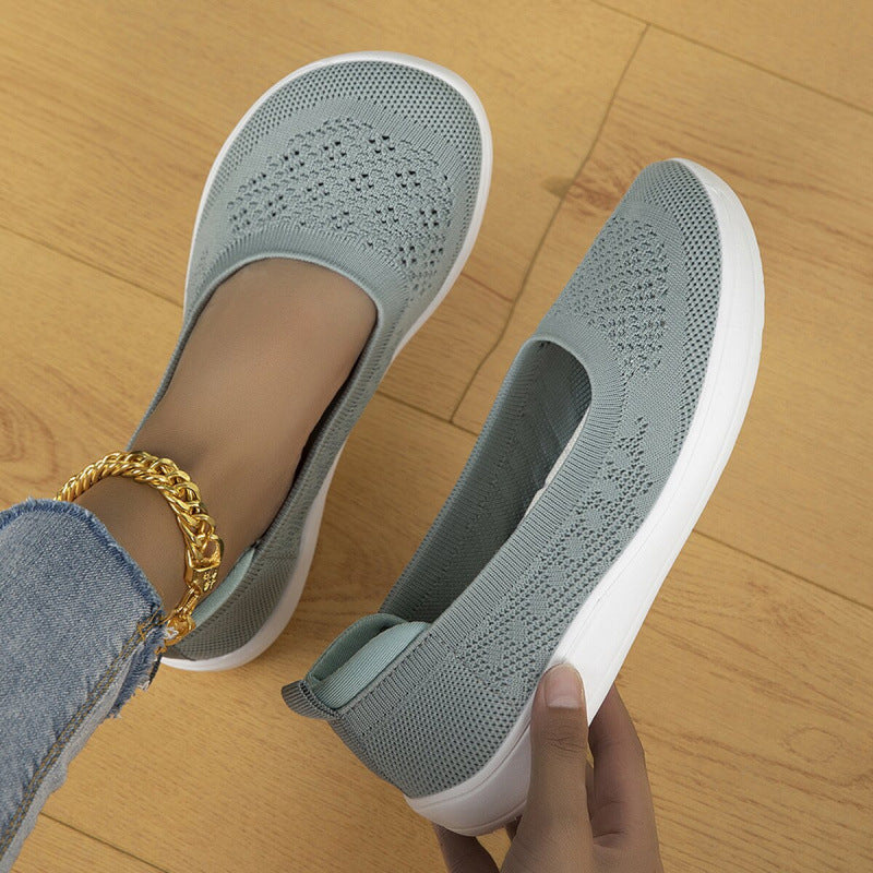 Damen Atmungsaktive Strick-Slipper mit ergonomischem Memory-Fußbett Shop Nory