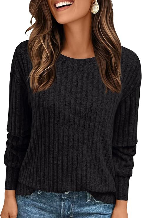 Damen Strukturiertes Rippstrick-Sweatshirt mit Chenille-Optik und lockerer Passform Shop Nory