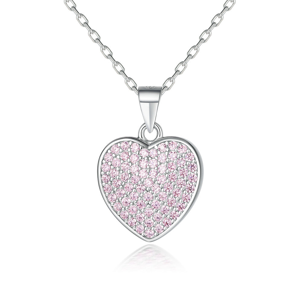 Damen Halskette mit herzförmigem Anhänger aus funkelndem Zirkonia Shop Nory