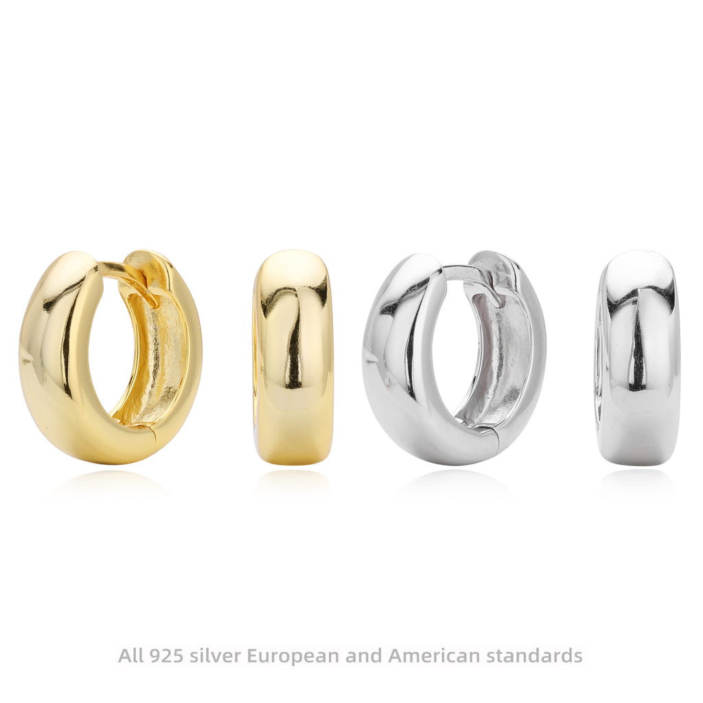 Damen Creolenohrringe aus hochwertigem 925 Sterling Silber mit glänzender Oberfläche Shop Nory