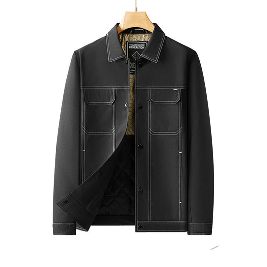 Herren Gesteppte Canvas-Arbeiterjacke mit Quilted-Innenfutter Shop Nory