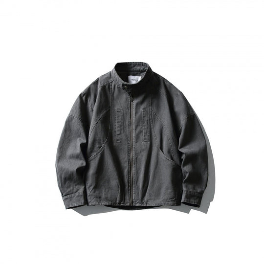 Herren Leichte Worker-Jacke aus Stonewashed-Baumwollmix mit Stehkragen Shop Nory
