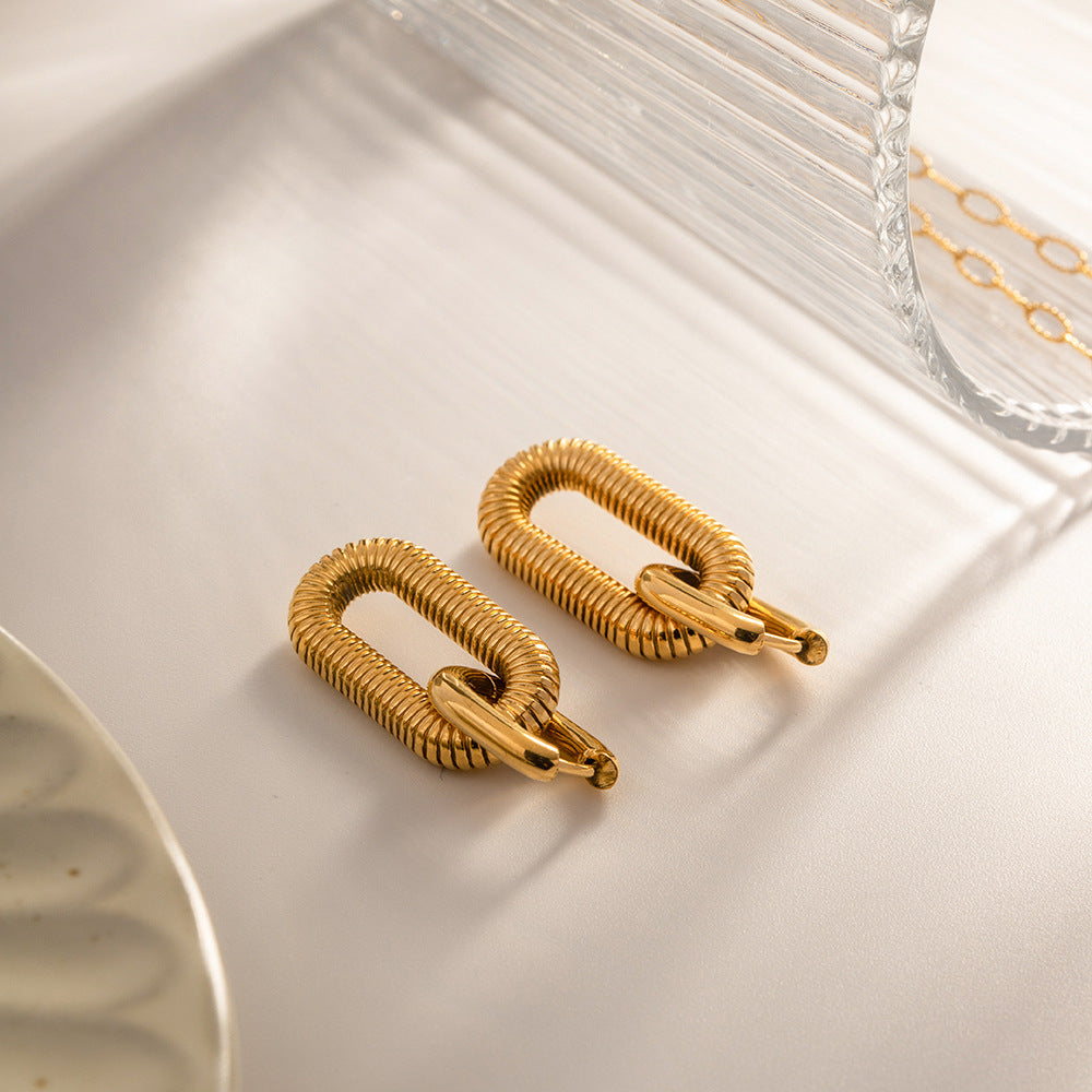 Damen Ohrhänger mit modernem und spiralförmigem Design Shop Nory