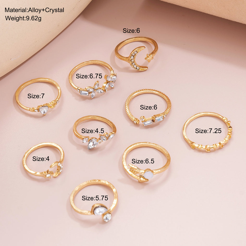 Damen Ring-Set mit herzförmigen und inschriftlichen Designs Shop Nory