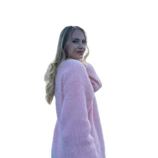 Damen Flauschiger Langarm Oversized Cardigan Shop Nory