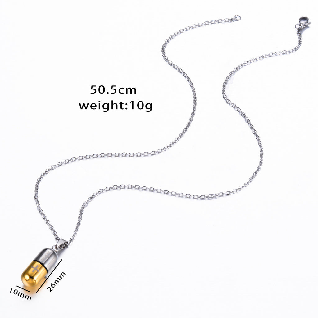 Damen Kette mit dekorativem Kapselanhänger Shop Nory