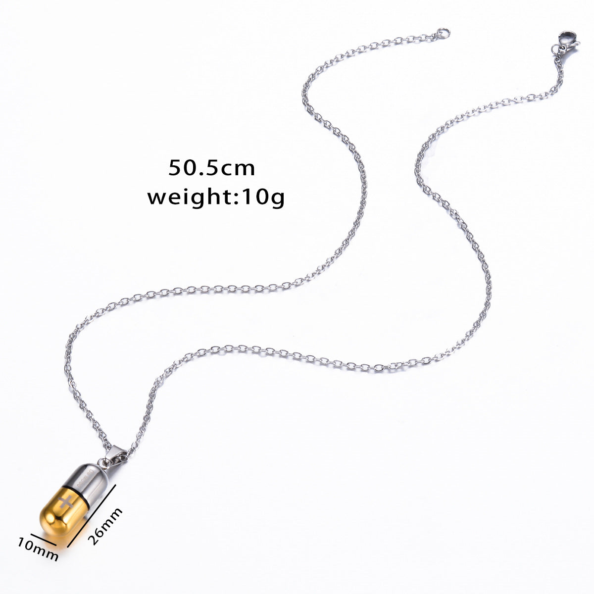 Damen Kette mit dekorativem Kapselanhänger Shop Nory