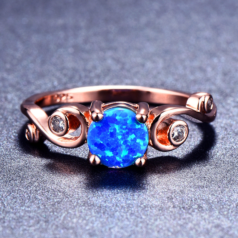 Damen Ring mit funkelndem Opal und eleganten Zirkonia-Akzenten Shop Nory