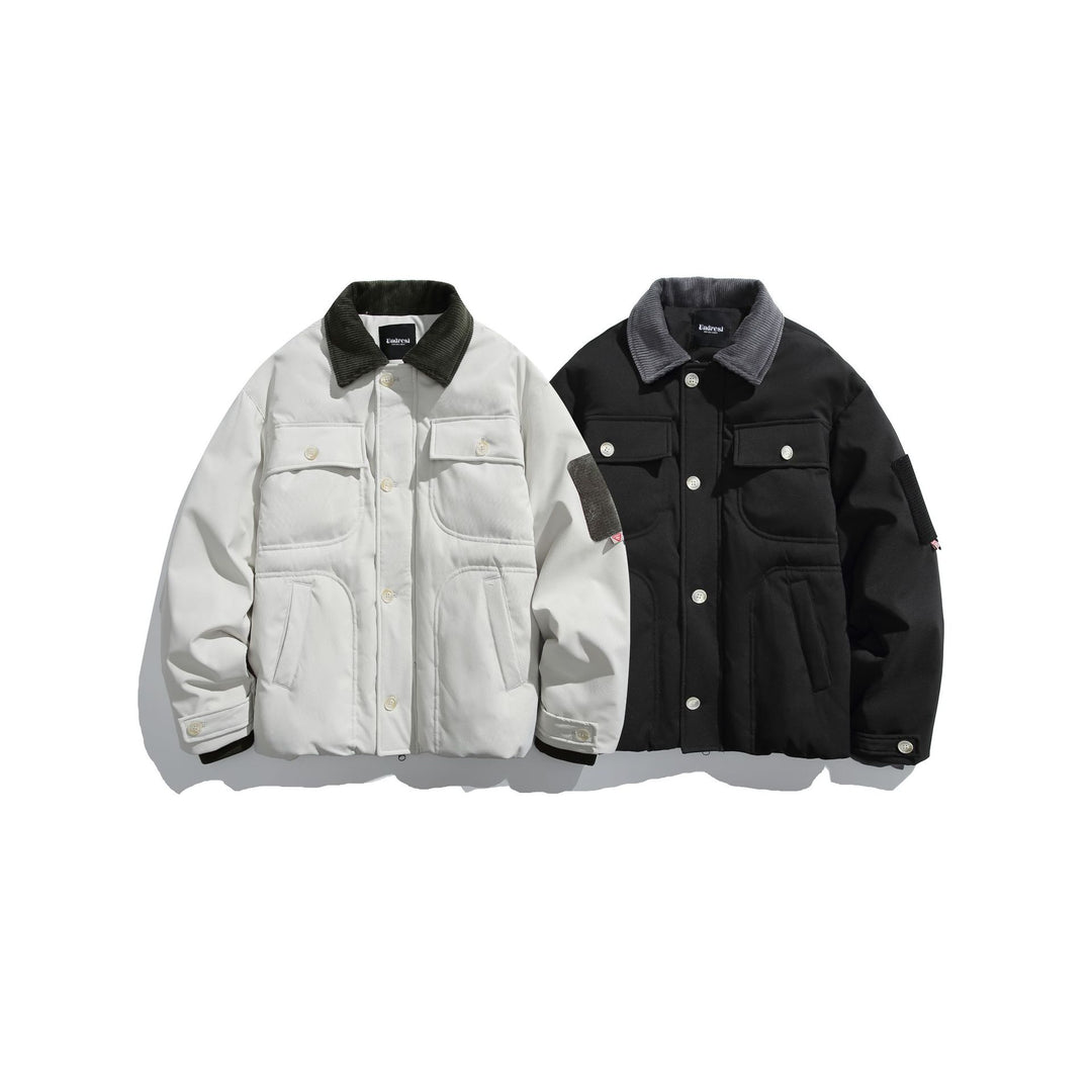 Herren Isolierte Fieldjacke im Workwear-Stil mit Cordkragen, Ellenbogen-Patches und aufgesetzten Taschen Shop Nory