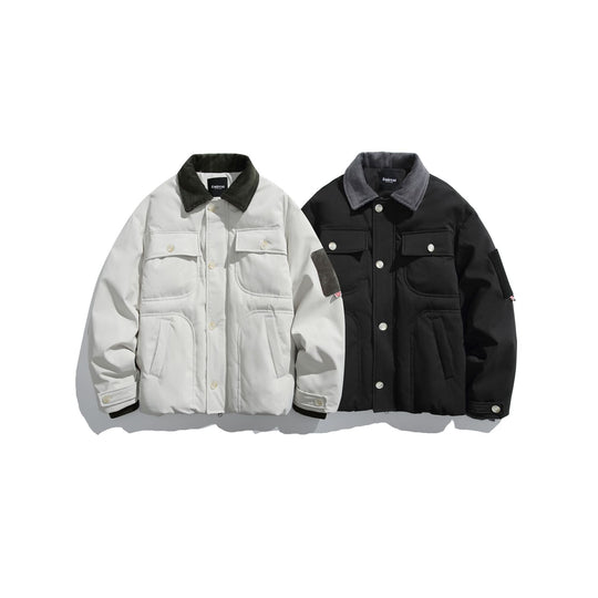 Herren Isolierte Fieldjacke im Workwear-Stil mit Cordkragen, Ellenbogen-Patches und aufgesetzten Taschen Shop Nory