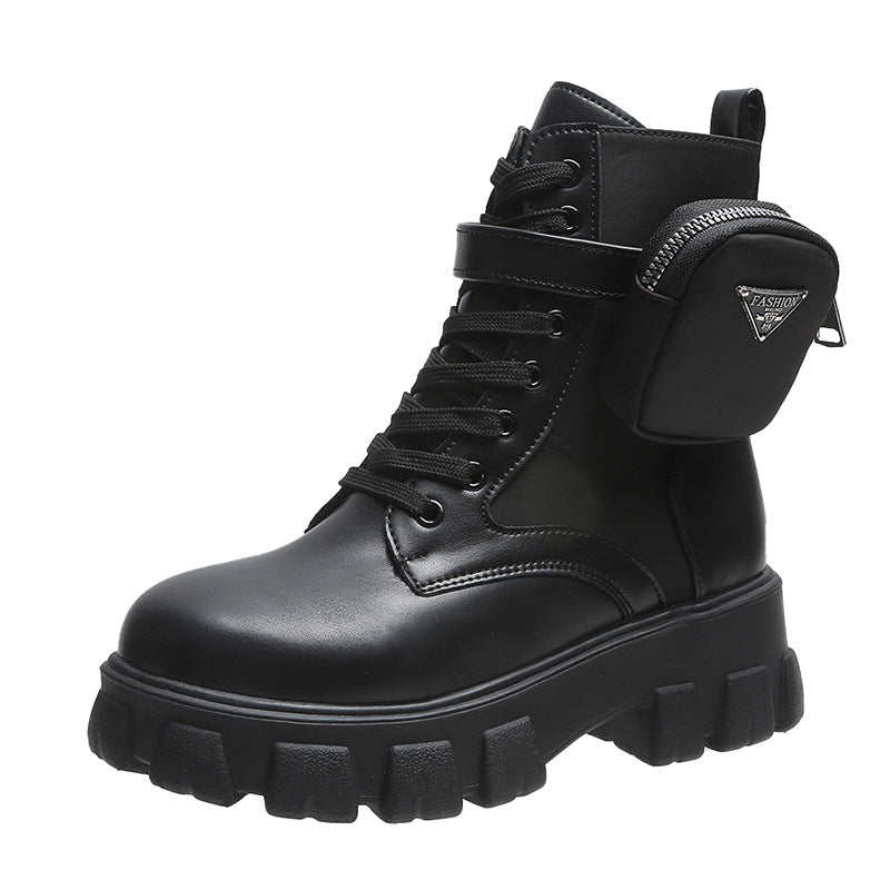 Damen Chunky Boots mit praktischem Seitentaschen-Design