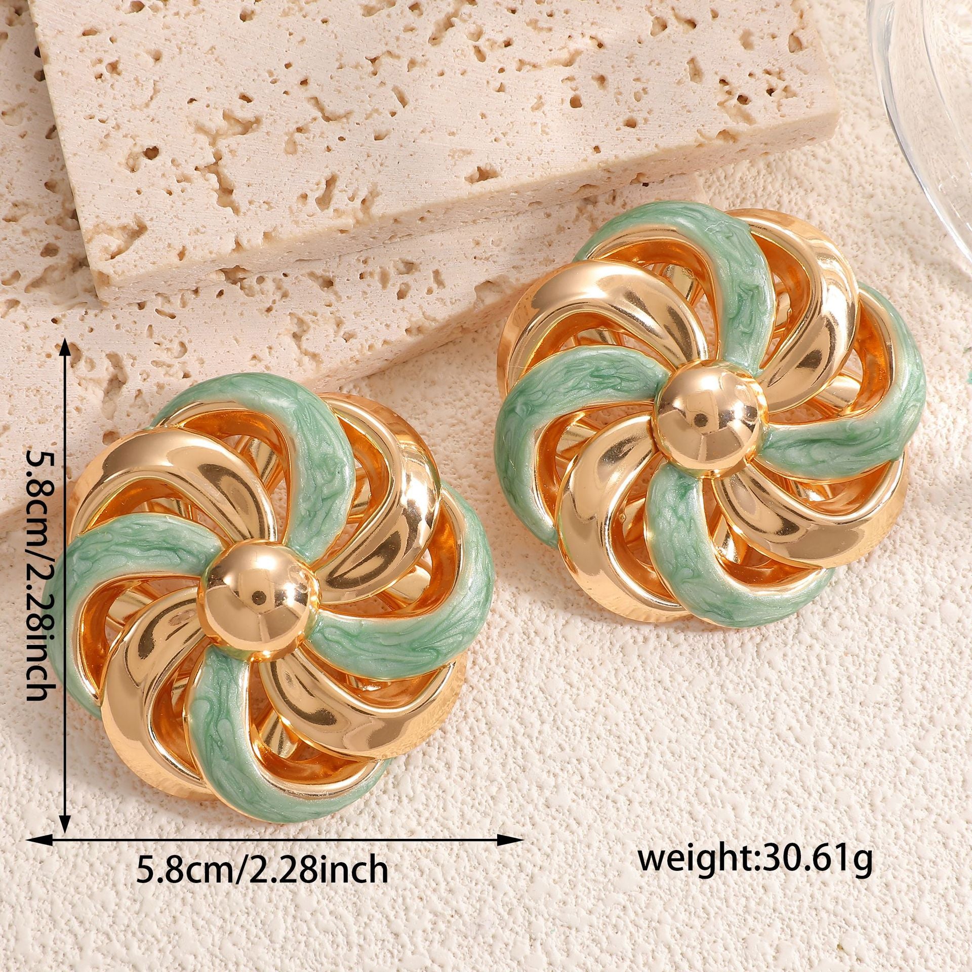 Damen Ohrclips im eleganten, blumigen Design Shop Nory