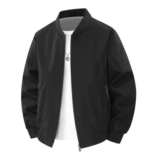 Herren Leichte winddichte Bomberjacke mit Rippbündchen und Reißverschlusstaschen Shop Nory