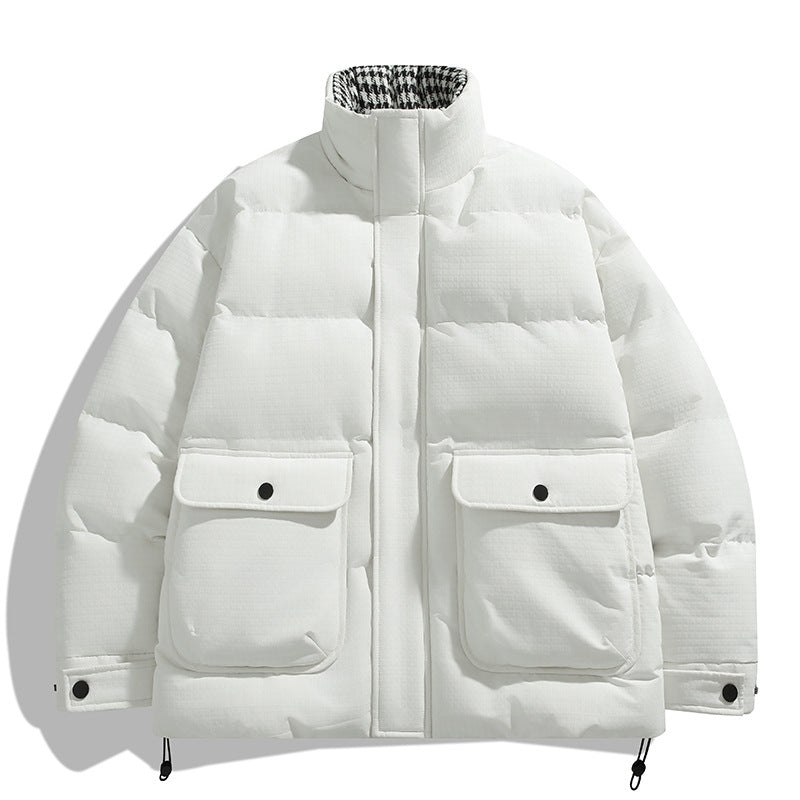 Unisex Wattierte Steppjacke mit großen Pattentaschen, Stehkragen und Ripstop-Struktur Shop Nory